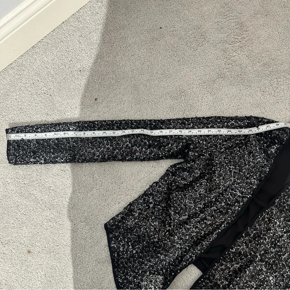 Abercrombie & Fitch black/silver sequin jacket size s - Picture 9 of 11